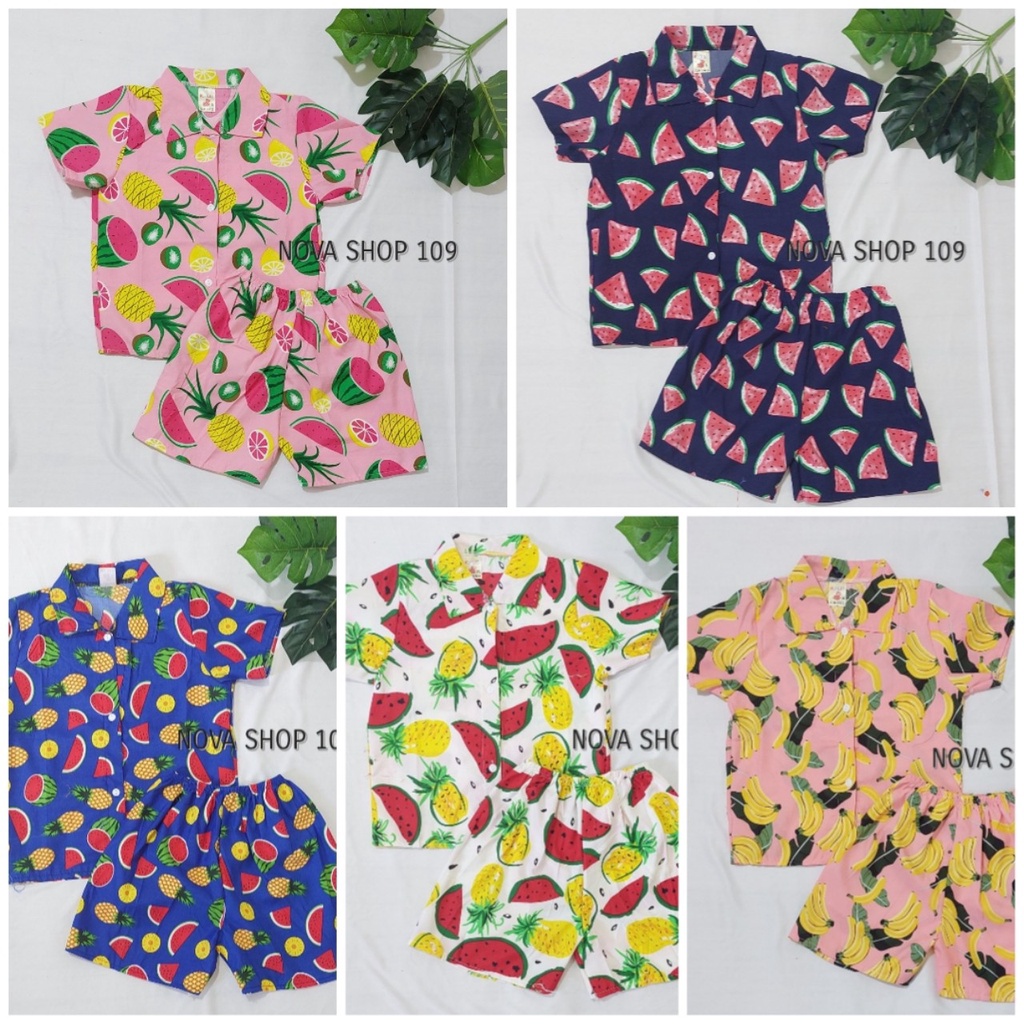 Bộ đồ trái cây đi biển cho bé xinh xắn từ 14-17kg.