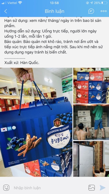 [Mã GROSALE2703 giảm 8% đơn 250K] [HÀNG MỚI VỀ] Nước Chiết Xuất Hồng Sâm Việt Quất HANSUSAM Hàn Quốc | BigBuy360 - bigbuy360.vn