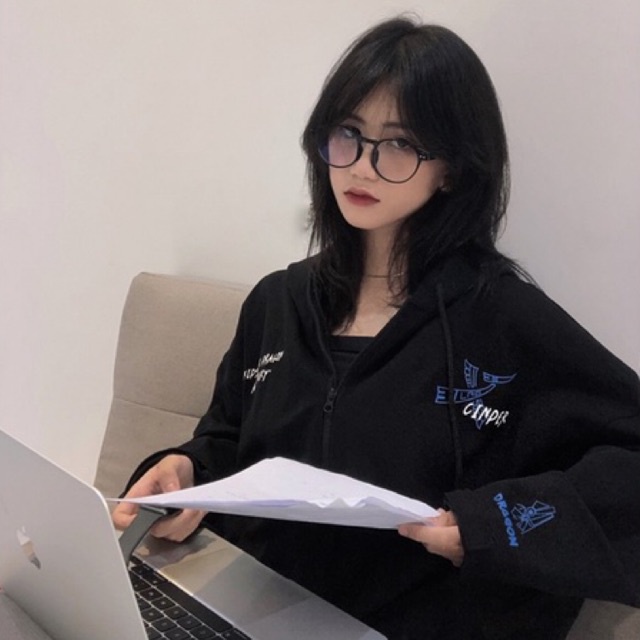 Áo Khoác Hoodie Zip Trống Đồng Local Brand Chính Hãng Cinder, Áo Khoác Jacket Trống Đồng Form Rộng Unisex Vải PC Cao Cấp