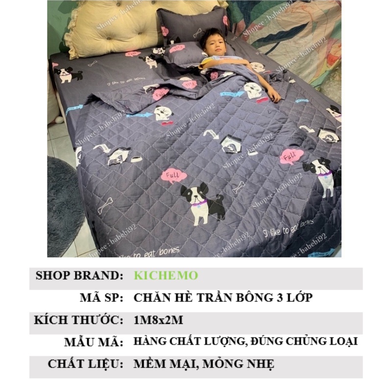 Chăn Hè Trần Bông cho mùa hè Chất Liệu Cotton Poly trần bông 3 lớp ( Được chọn mẫu)_CH2021