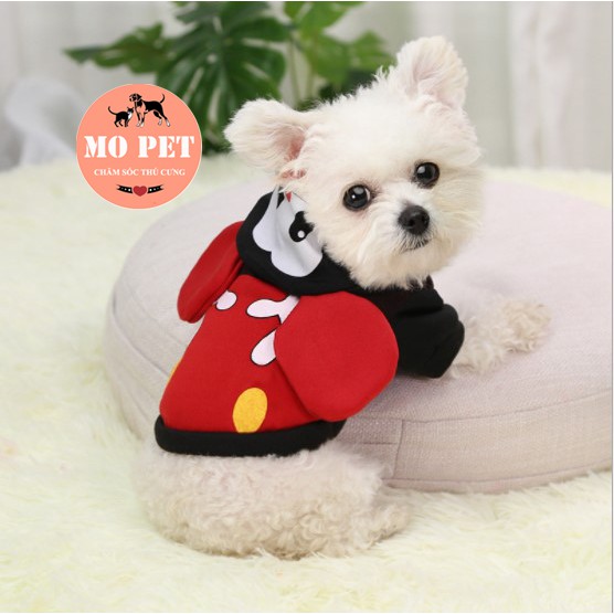 Áo cho Chó Mèo mùa đông có mũ các màu siêu dễ thương