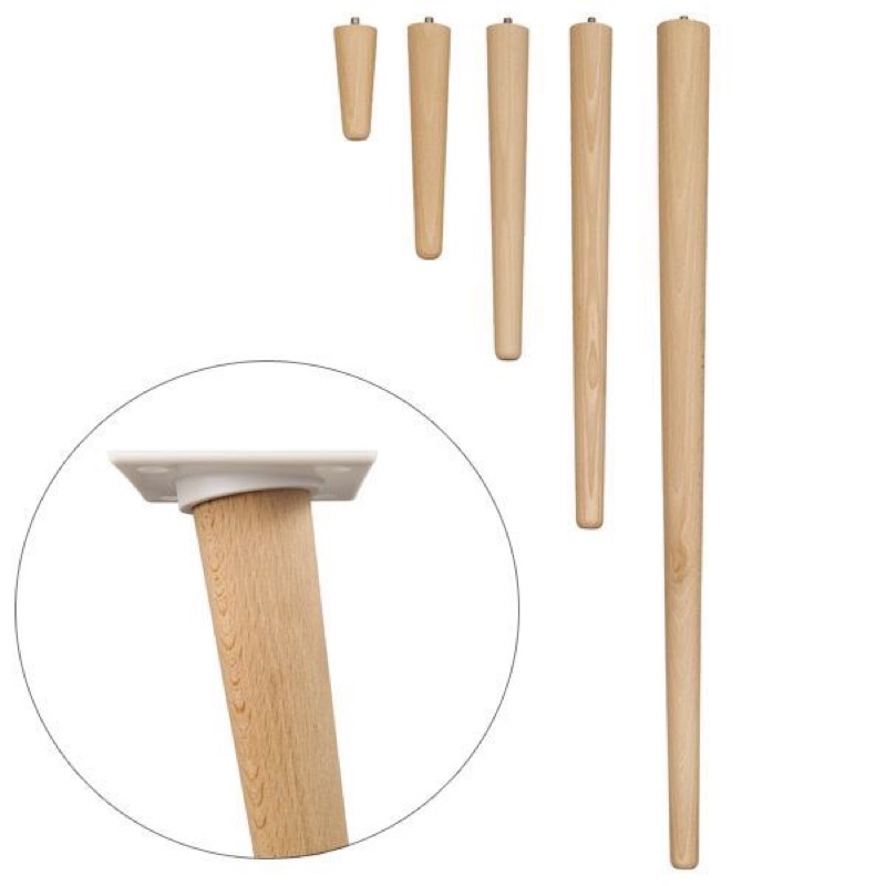 Chân bàn tiện tròn gỗ cao su size 30 -40-62-73