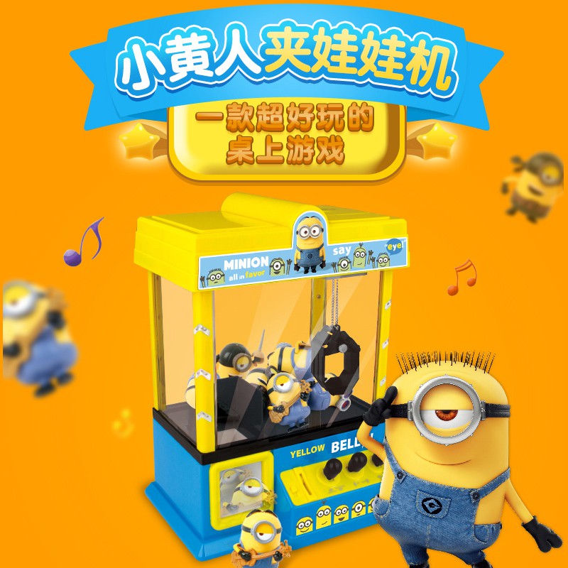 Máy vuốt Minions trò chơi mini hoạt động bằng đồng xu dành cho trẻ em làm kẹo