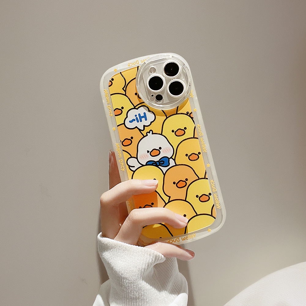 Ốp Điện Thoại tpu silicone Mềm Hình Vịt Cho iphone 11 12 13 pro max mini XR XS 7 8 plus