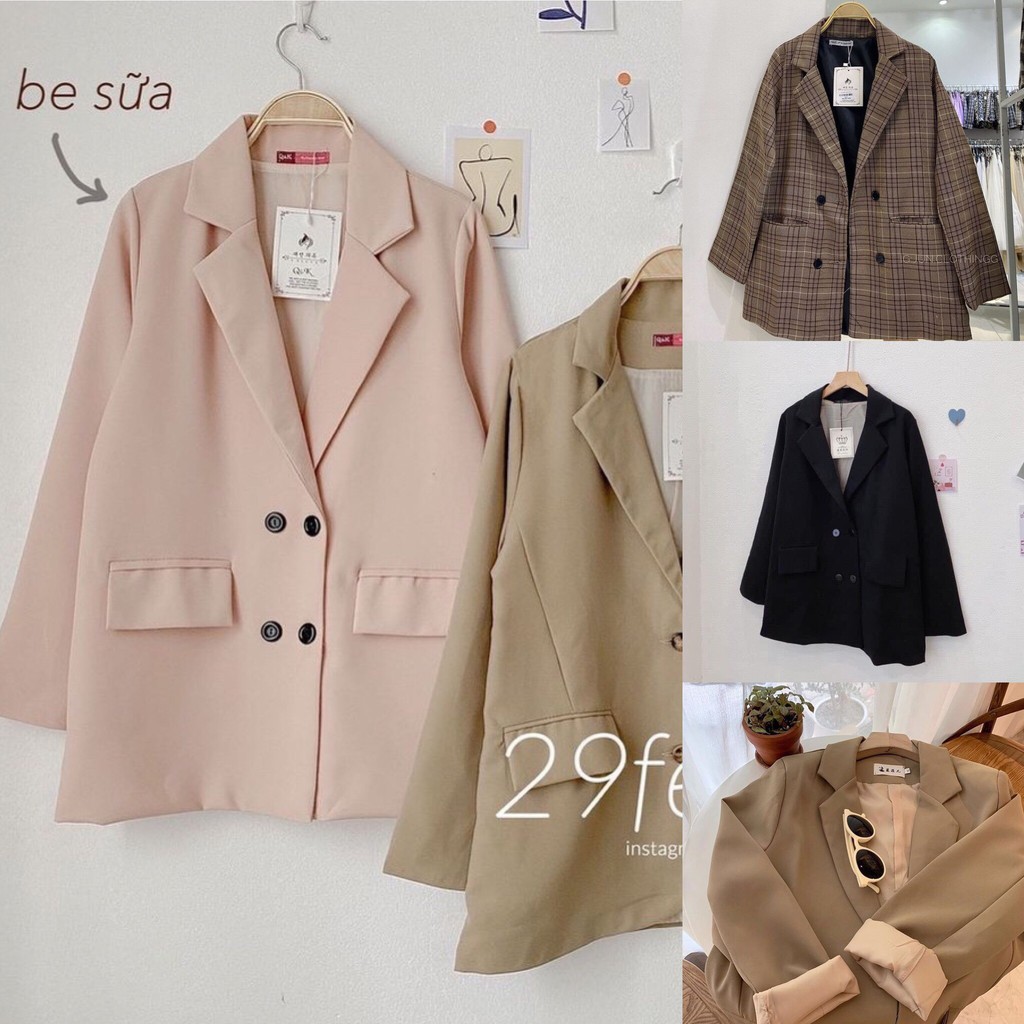 ÁO KHOÁC BLAZER NỮ, ÁO VEST KHOÁC NGOÀI BLAZER 2 LỚP | BigBuy360 - bigbuy360.vn