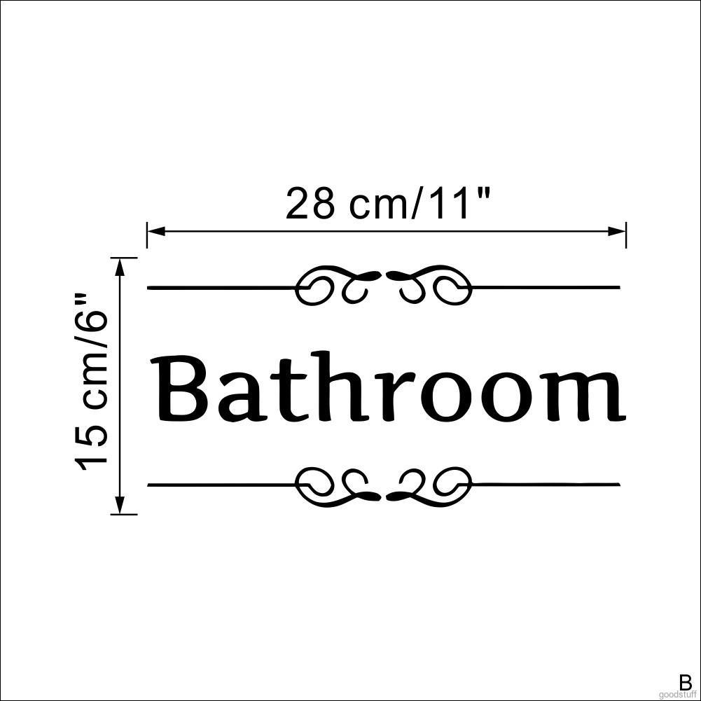 Decal dán tường phòng tắm, tolet kiểu chữ | BigBuy360 - bigbuy360.vn