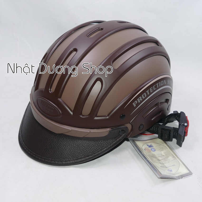[ Tặng nón kết Kaki]Mũ bảo hiểm thời trang mũ bảo hiểm Trí liễu hàng cao câp an toàn cho người đội