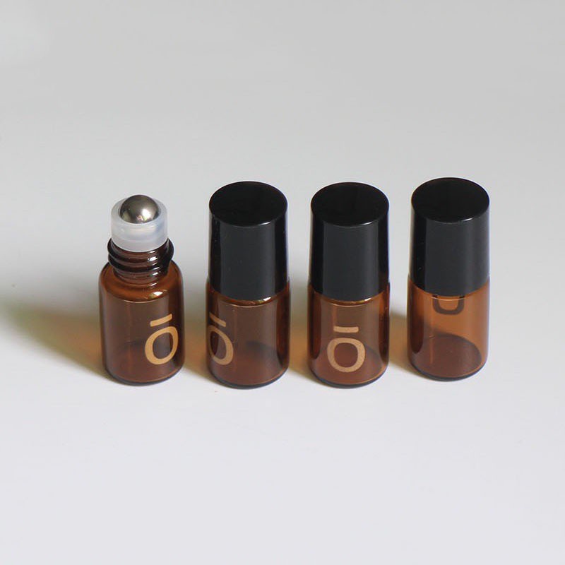 Chai Rỗng Đựng Tinh Dầu Mát Xa 2Ml Bằng Thép Không Gỉ Màu Nâu