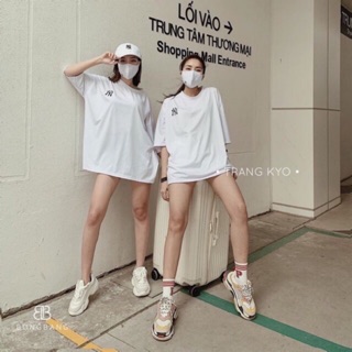 Áo thêu NY chất cotton phom rông