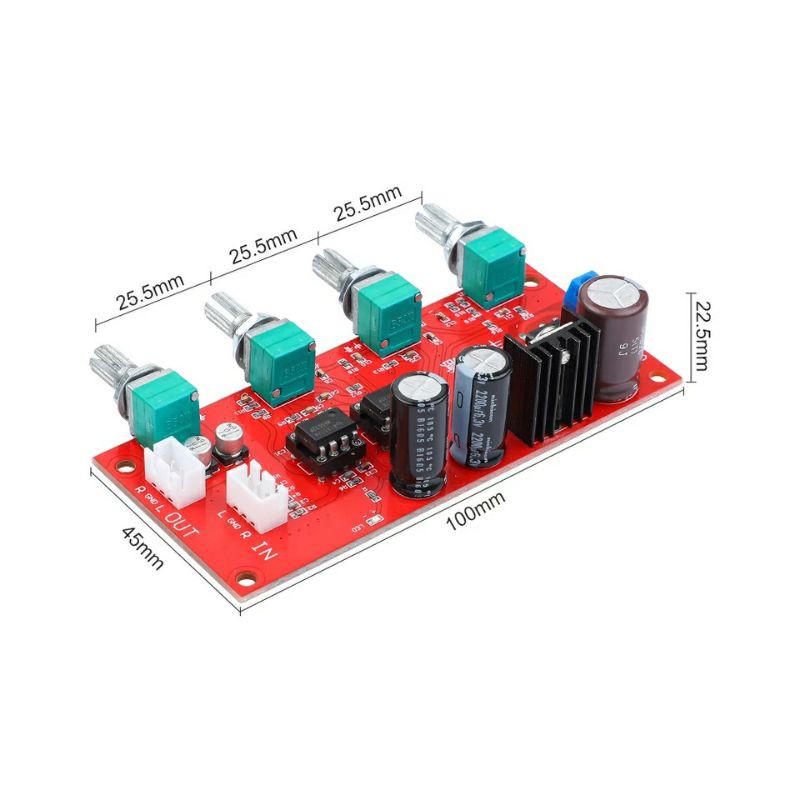 mạch âm sắc NE5532 (mạch pre âm thanh) chạy điện ac và DC