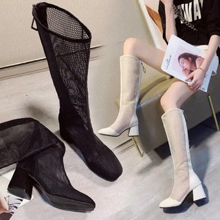 Bốt lưới mùa hè đế 5cm khoá sau