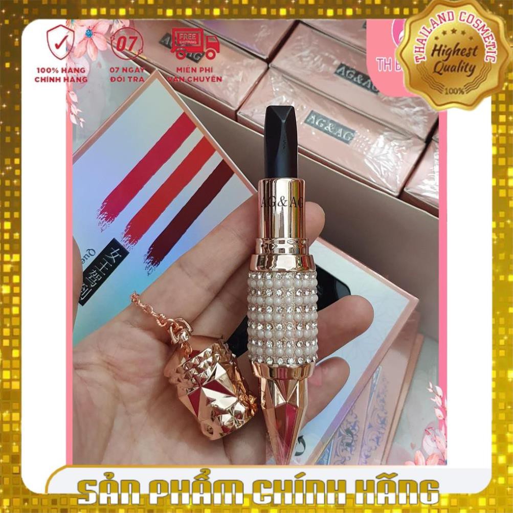 Son 3 màu kim cương AGAG, 6 màu nữ hoàng siêu lì hàng nội địa, khảm đá