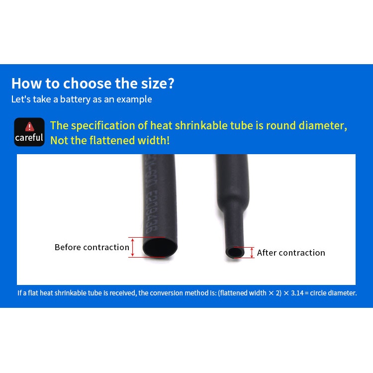 2/5M Grey Ống Co Nhiệt Màu Xám  2:1Heat Shrink Tube Dia 1 2 3 4 5 6 7 8 9 10 12 14 16 20 25 30 40 50Mm Polyolefin
