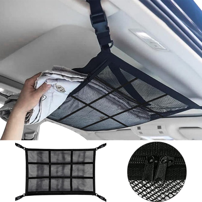 Túi Lưới Đựng Đồ Dùng Gắn Trần Xe Hơi Tùy Chỉnh Tiện Dụng