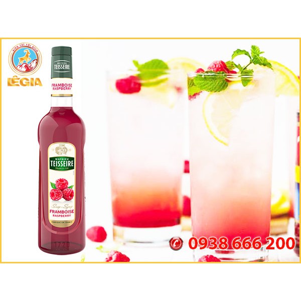 SIRO TEISSEIRE PHÚC BỒN TỬ 700ML - TEISSEIRE RASPBERRY SYRUP