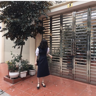 Váy gile dáng chữ A dài