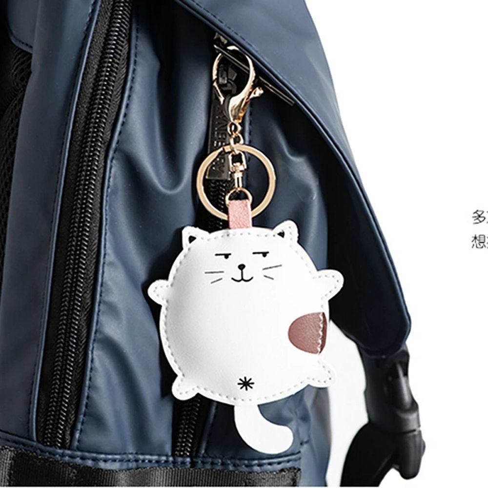 Móc khóa hình động vật hoạt hình bằng da PU dễ thương