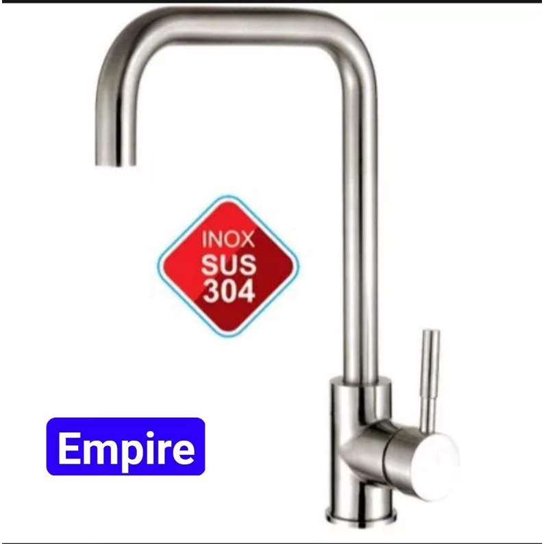 Vòi rửa chén nóng lạnh inox 304 Empire đi kèm 2 dây cấp nóng lạnh , vòi rửa chén, vòi rửa bát