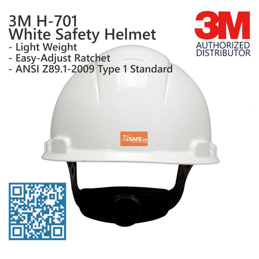 Mũ bảo hộ 3M H701V nón bảo hộ lao động cao cấp nhựa ABS siêu cứng, lồng nón điều chỉnh được độ cao chính hãng 3M