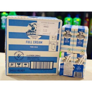 Thùng 24 Hộp Sữa DEVONDALE Sữa Tươi Nguyên Kem 200ML - Sữa Úc Nhập Khẩu date 12/2023