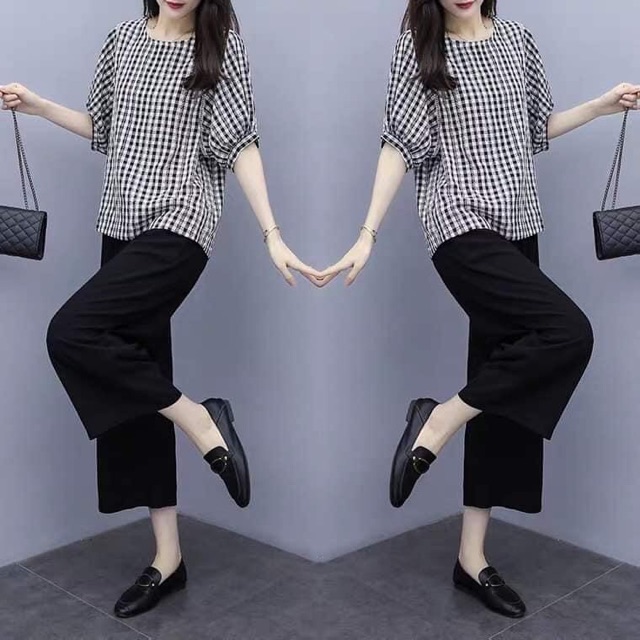 Quần culottes ống rộng nữ chất liệu đũi chiều dài 78cm