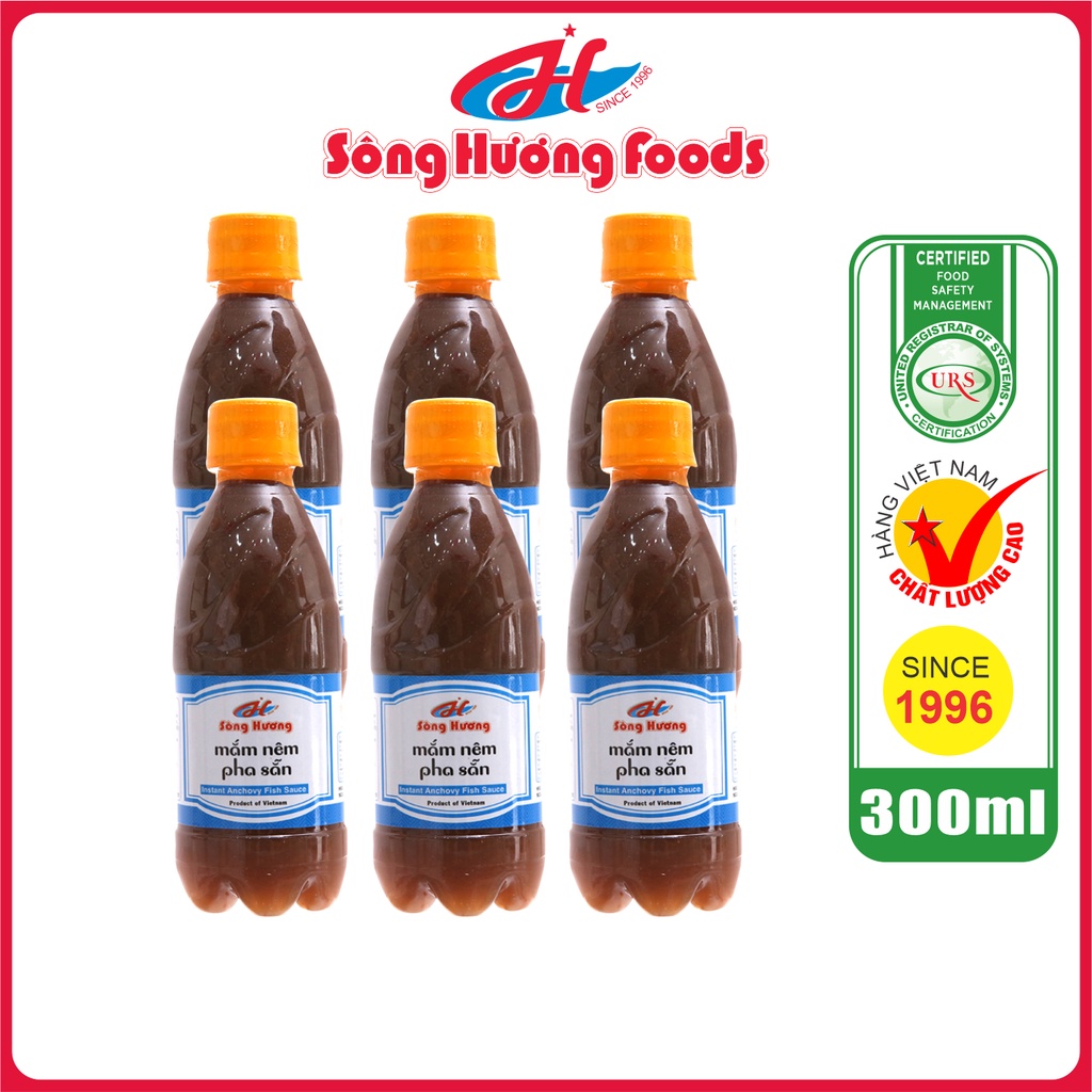 6 Chai Mắm Nêm Pha Sẵn Sông Hương Foods Chai 300ml - Chấm gỏi cuốn, bún , thịt luộc , tốt tiêu hóa