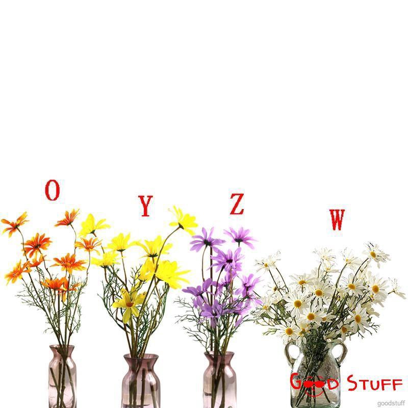 Bó hoa cúc giả 5 nhánh phong cách cổ điển dùng cho trang trí 1pc