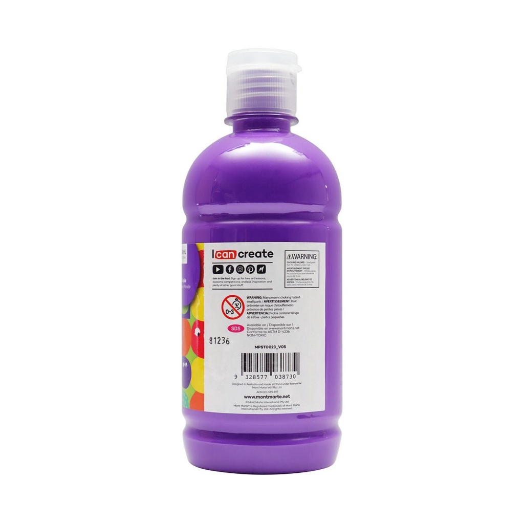 Màu Nước Poster Paint Mont Marte 500ml - Purple - MPST0023