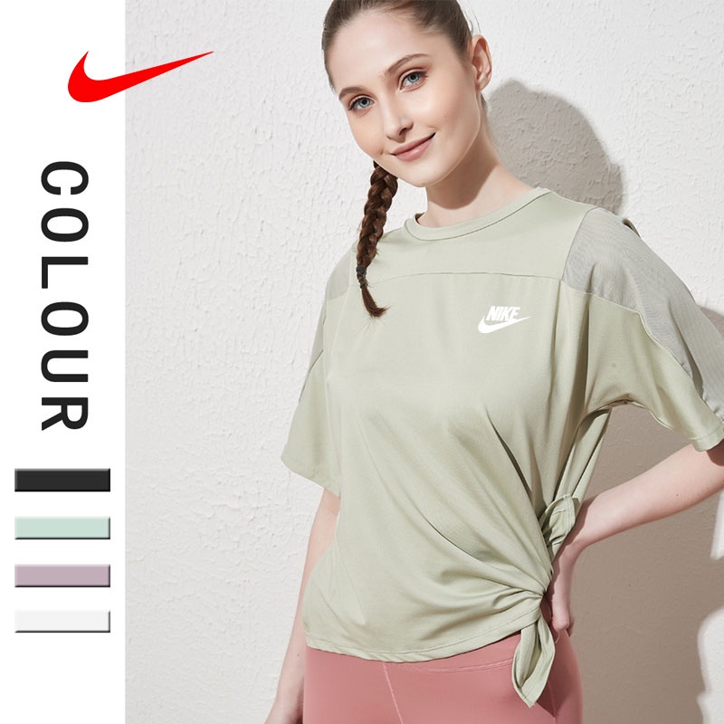 Áo Thun Thể Thao Tay Ngắn Dáng Rộng Phối Lưới Thoáng Khí Nhanh Khô Size s-xl Thời Trang Cao Cấp Cho Nữ