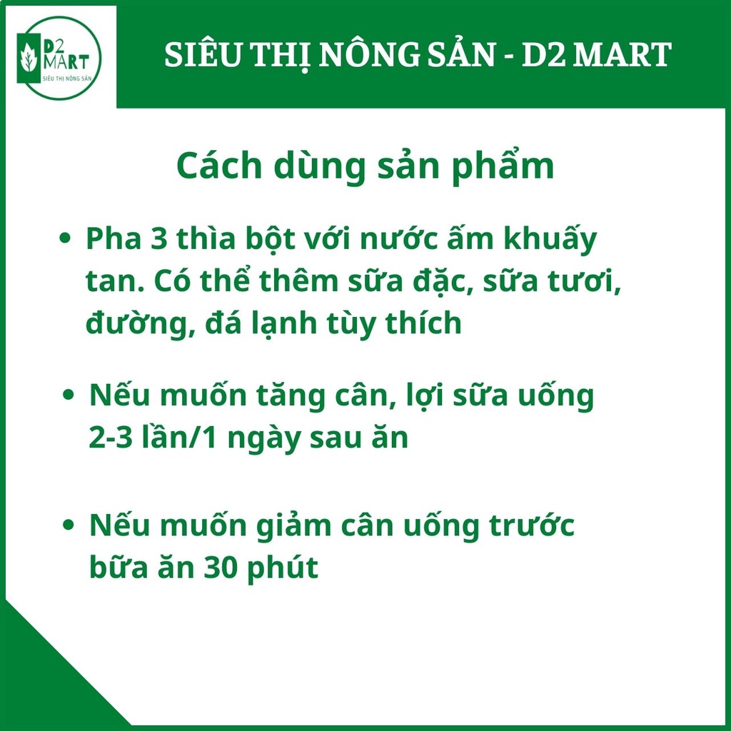 Bột ngũ cốc, dinh dưỡng, sữa hạt 16 loạt hạt Yên Sơn 500g – Giúp tăng cân, giảm cân, lợi sữa – Siêu thị nông sản D2 Mart