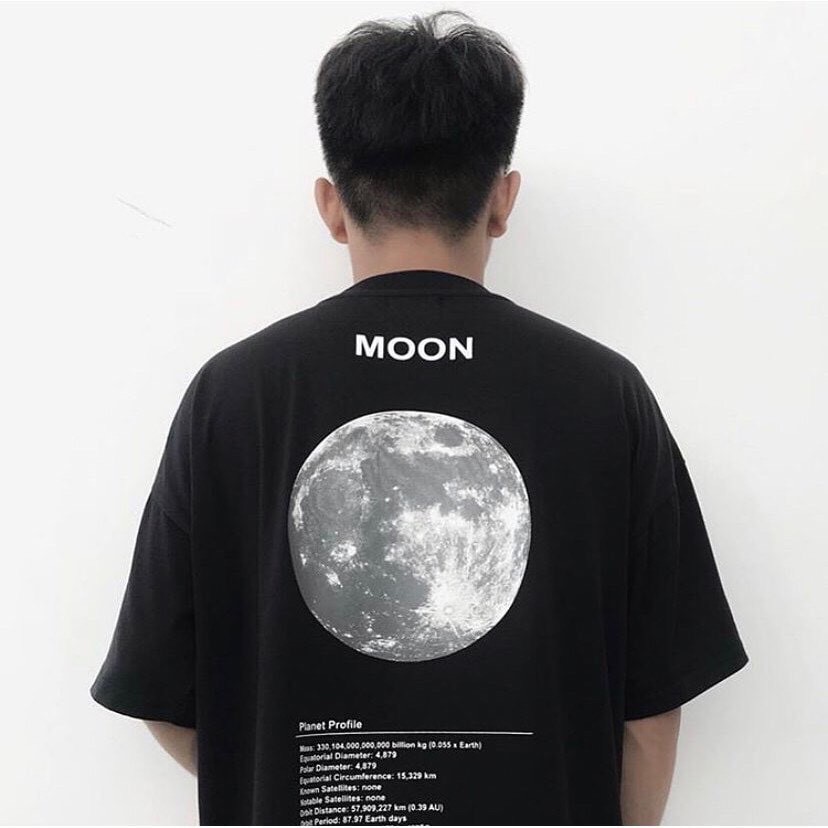 [ẢNH THẬT] Áo Thun MOON Unisex From Rộng Hot Trend Vải Mềm Mịn