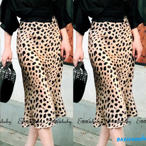 Đầm In Họa Tiết Da Báo Eo Cao Dáng Ôm Thoáng Khí Thời Trang Cho Nữ