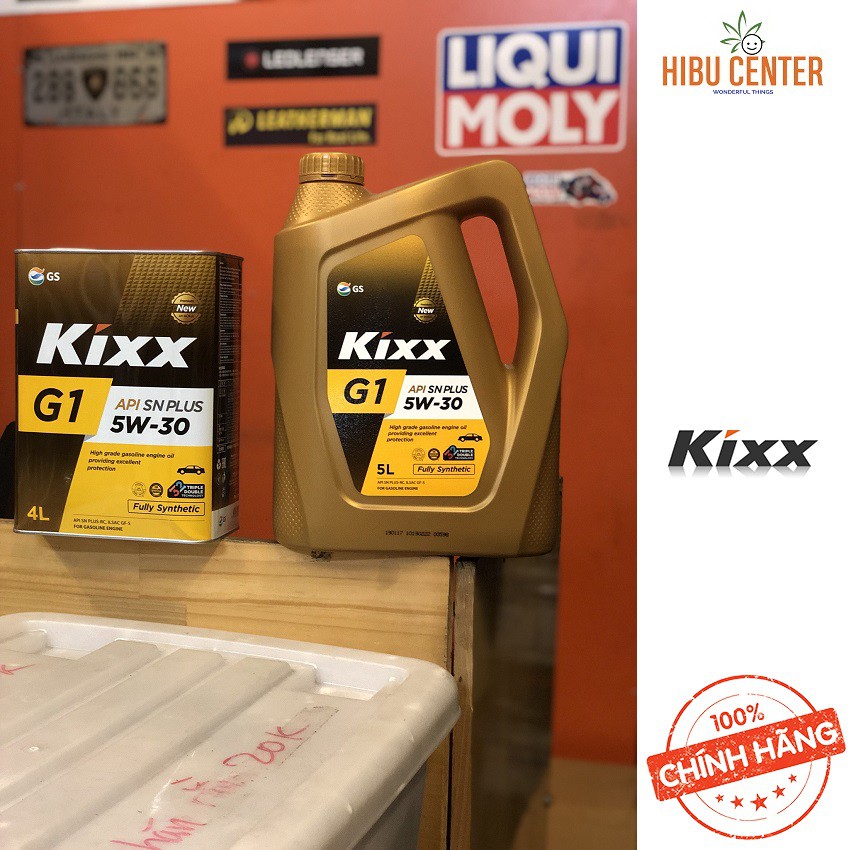 Dầu Nhớt  KIXX G1 API SN PLUS 5W-30 5L 100% Synthetic Cho Động Cơ Chạy Xăng HÀNG CHÍNH HÃNG