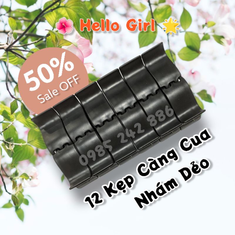[Mã 11FASHIONSALE1 giảm 10K đơn 50K] Sỉ SET 12 Kẹp Càng Cua NHỰA NHÁM DẺO BẺ KHÔNG GÃY [COMBO 12 CHIẾC]