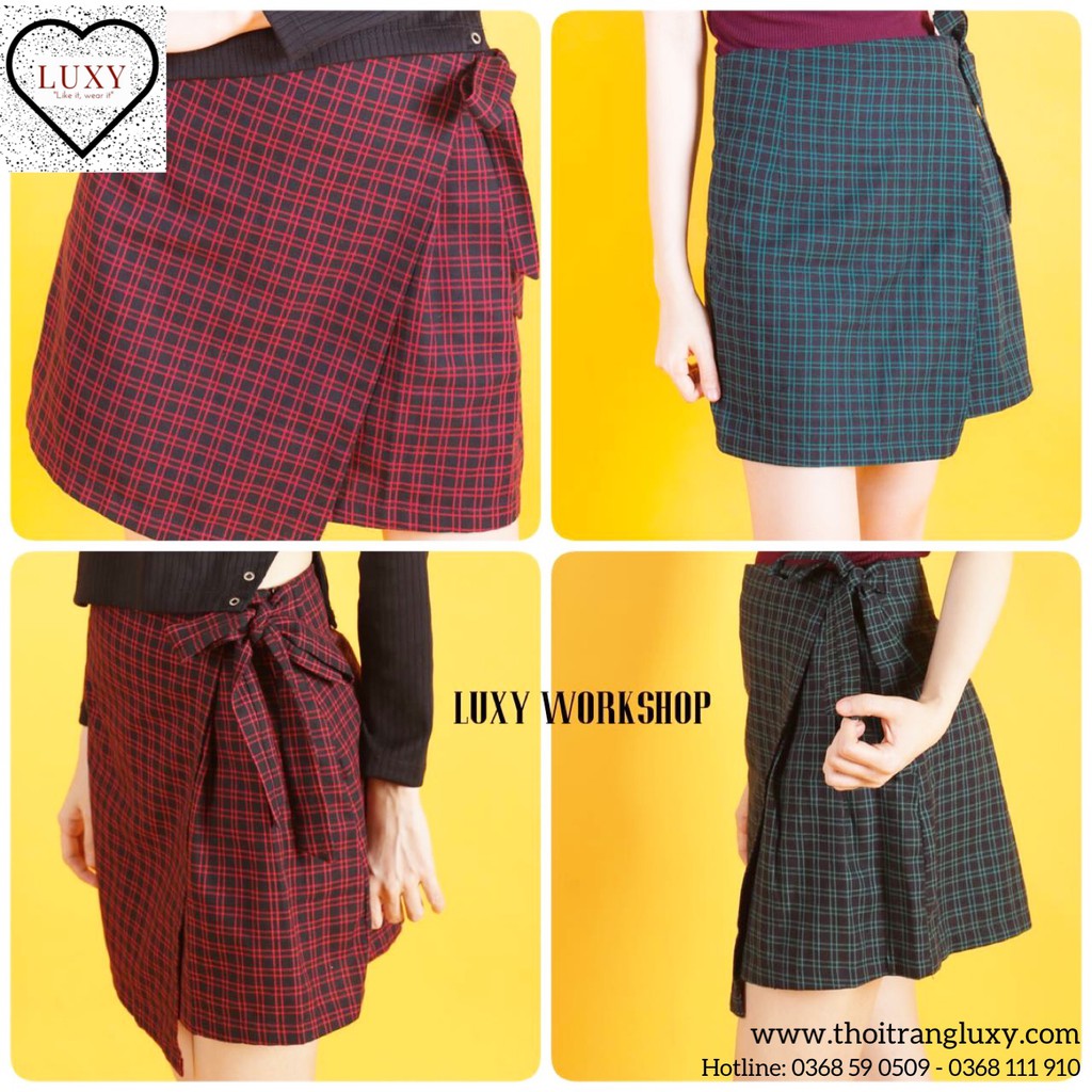 Chân váy caro thời trang Hàn, váy chữ a chân váy ngắn phong cách Hàn Quốc | BigBuy360 - bigbuy360.vn