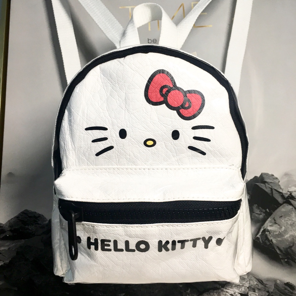 BALO MICKEY TRẮNG HELLO KITTY ZR CHO BÉ ĐI HỌC - ĐI MẪU  GIÁO BL55 EMMIT ( kèm ảnh thật)