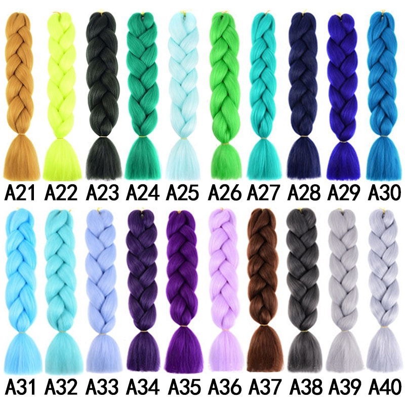 Bím Tóc Giả 24 "100G Màu Xám Tím Ombre Dành Cho Nữ