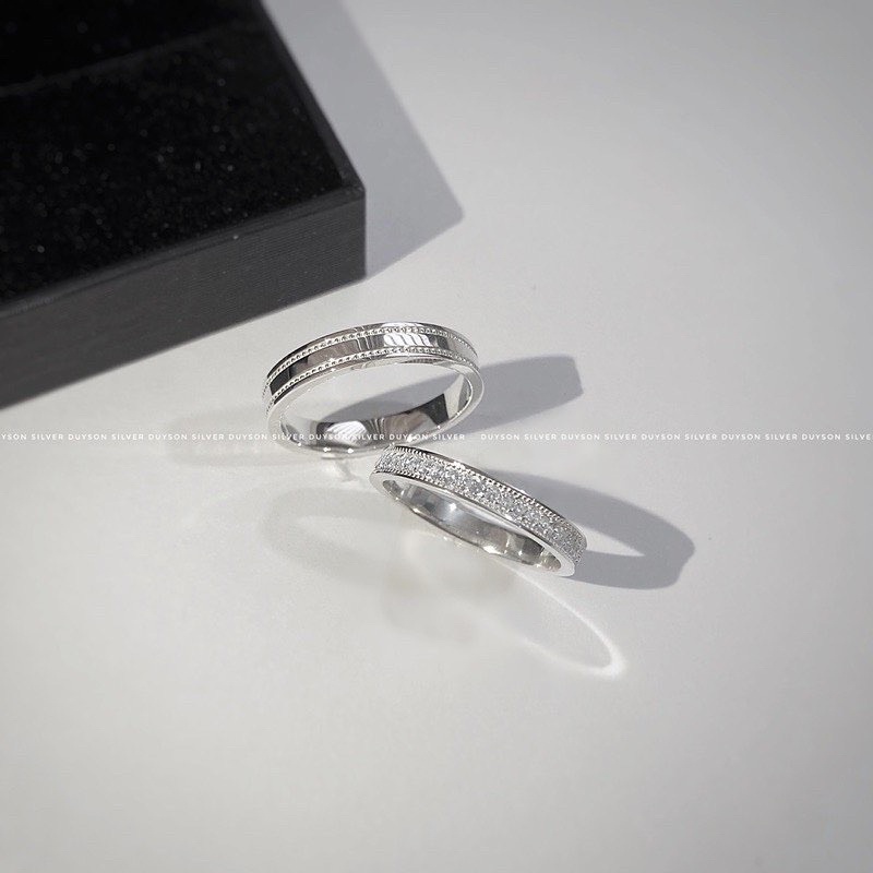 Nhẫn đôi đơn giản MS267 - Bạc ta HNJ
