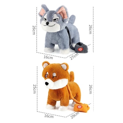 Chó bông Shiba và Husky Ngáo biết hát 120 bài, biết đi, vẫy đuôi, có dây dắt mẫu mới 2022, bự, đẹp