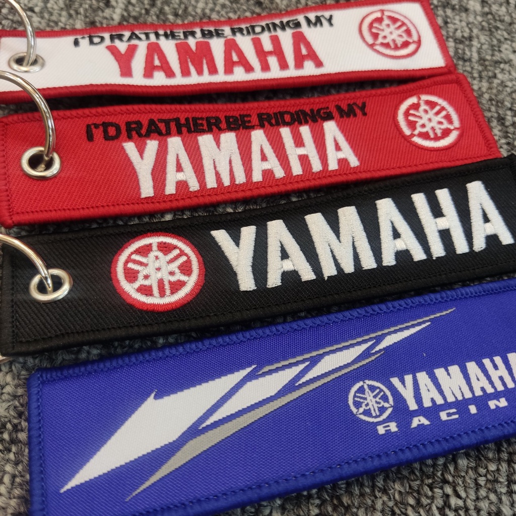 Móc chìa khóa vải thêu hình Yamaha 13x3cm giá rẻ