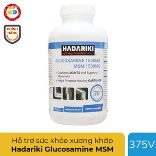 Hadariki Glucosamine 1500mg MSM 1500mg hỗ trợ xương khớp (Chai 375 viên)
