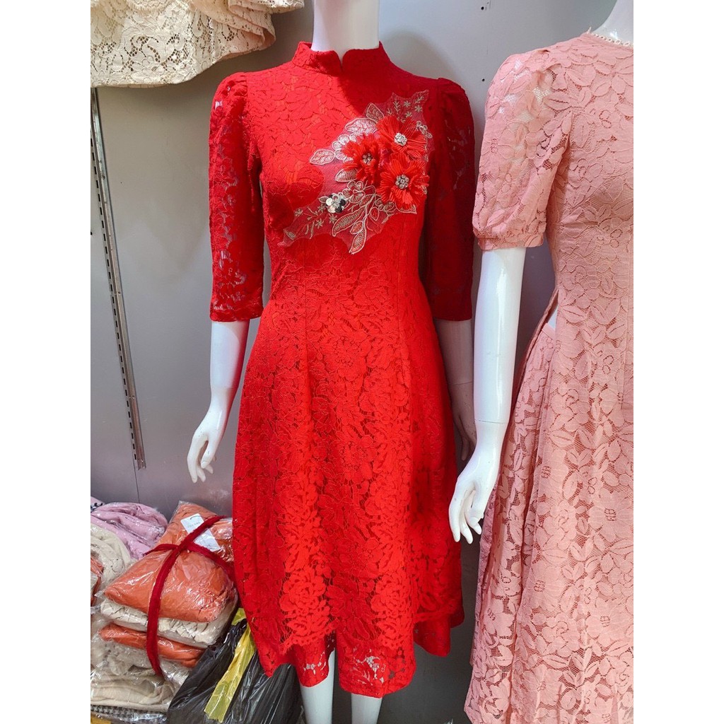 Áo Dài Cách Tân Cổ Tầu Hàng Thiết Kế Kèm Chân Váy | BigBuy360 - bigbuy360.vn