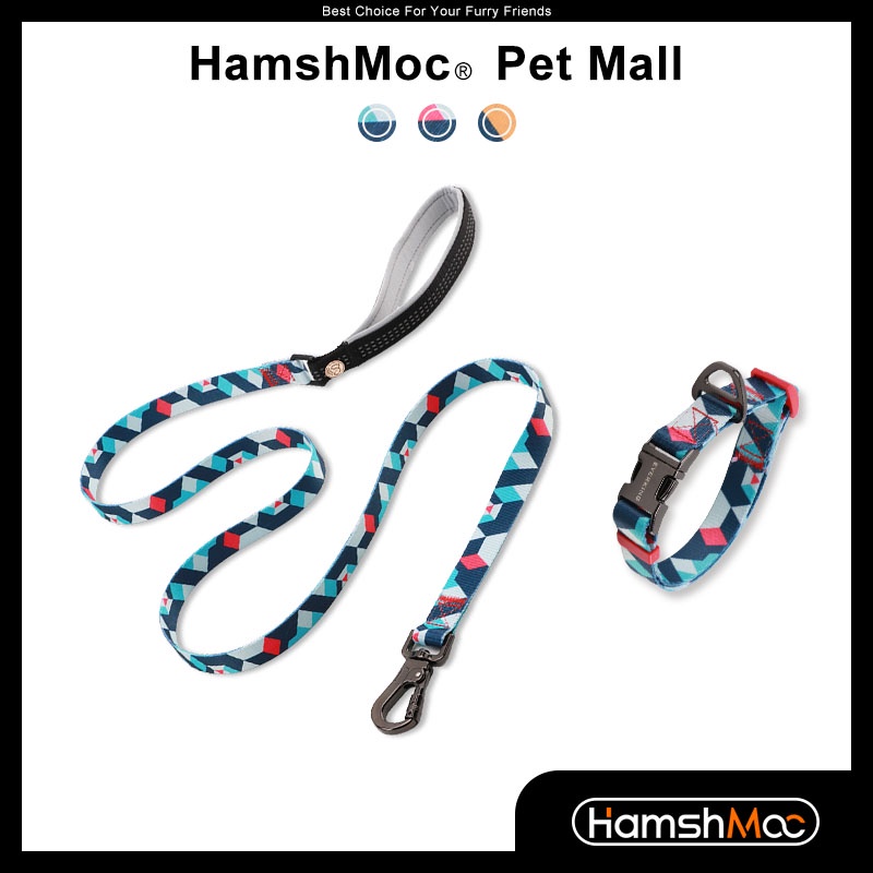 HamshMoc Dây dắt thú cưng đi dạo với tay cầm mềm mại tùy chỉnh tiện dụng cho cún cưng cỡ nhỏ/ vừa/ lớn