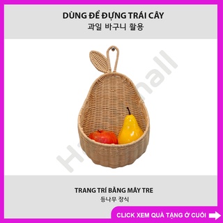 Giỏ mây treo tường trang trí