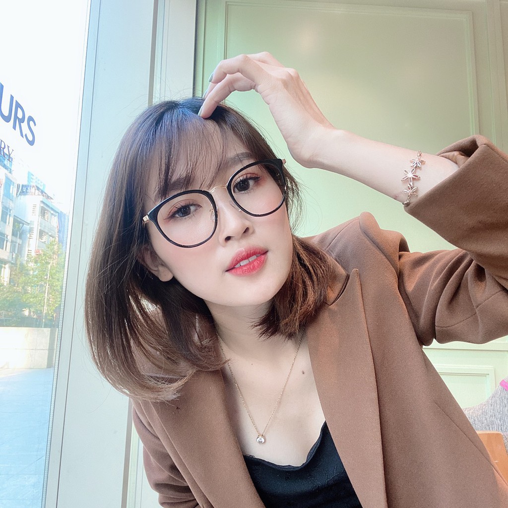Gọng kính cận nam nữ dáng tròn nhiều màu Liupeyewear 9228