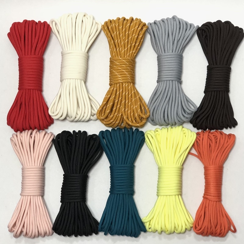 10 mét - dây dù spandex 4mm có lõi mền, chắc dùng làm macrame, vòng tay, trang trí, căng lều