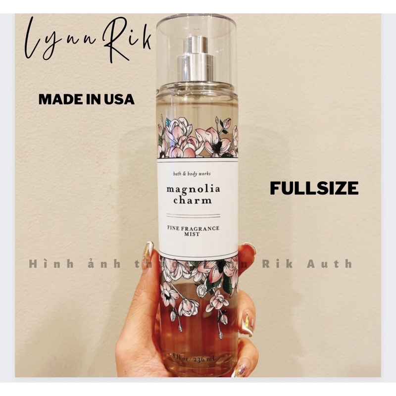 Auth_ Fullsize MAGNOLIA CHARM  XỊT THƠM & DƯỠNG THỂ BATH & BODY WORKS USA