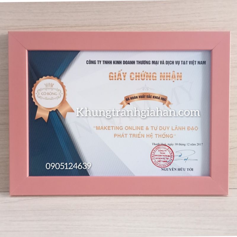 Khung  bằng khen A4 ,khung ảnh 21x30 (mặt kính 3mm) giá rẻ, nhiều màu