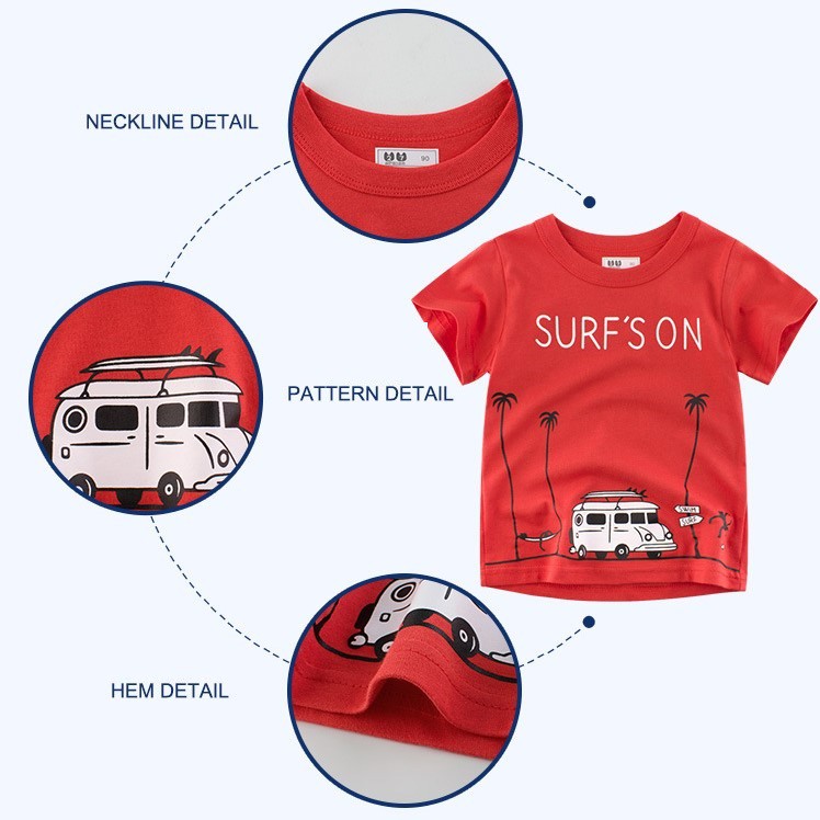 Áo thun trẻ em 100%Cotton  Chất vải thoáng mát,thấm hút mồ hôi tốt,họa tiết màu sắc đẹp.TN008
