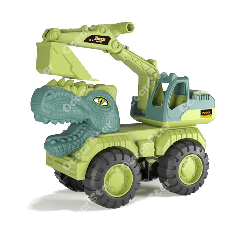 Set 3 xe khủng long , xe công trình cho bé